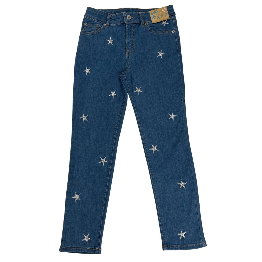 Thereabouts‎ Girls High Rise Skinny Jeans Size 10 Star Embroidered NWT